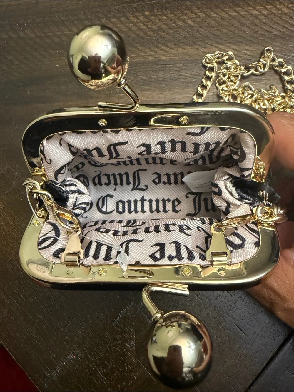 Juicy Couture Black Quilted Mini Coin Purse with Pink Tinted Lip Butter Set